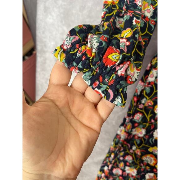 Boden Evelyn Floral Jersey Midi Long Sleeve Dress sz 4R Boho Whimsy Cottage - Picture 5 of 13